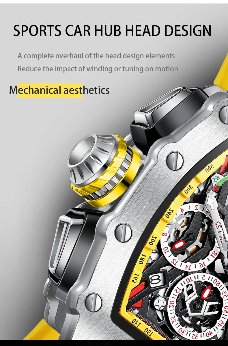 ONOLA 2021 Top Brand Watch Men Luxury Multifunctional Luminous Waterproof Sports Chronograph Quartz Watches Clock Relogio