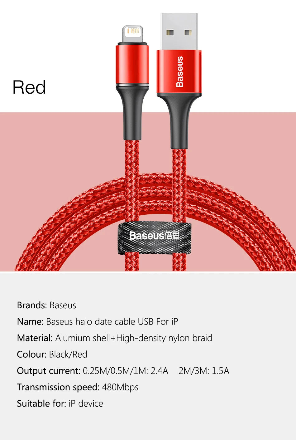 Baseus USB Cable For iPhone- Lighting Fast Charge