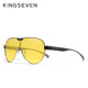 KINGSEVEN New Oversized Sunglasses Men And Women Polarized Mirror Lens Goggles UV Protection Men's Glasses Stainless Steel N7762