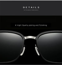 Men's Sunglasses New Arrival Square Polarized Sunglasses Metal Driver Night Vision Goggles Sunglasses