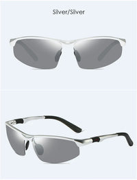 Men's aluminum magnesium sunglasses  driving color changing polarizer 3121