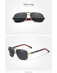 KINGSEVEN Classic Pilot Men’s Sunglasses Brand Design Polarized UV400 Women Fashion Glasses Driving Rectangle Frame Eyewear