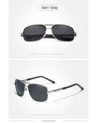 KINGSEVEN Classic Pilot Men’s Sunglasses Brand Design Polarized UV400 Women Fashion Glasses Driving Rectangle Frame Eyewear