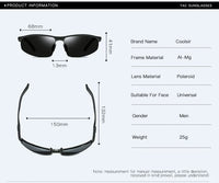 Men's aluminum magnesium sunglasses  driving color changing polarizer 3121