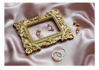 INS Gold Silver Retro Photo Frame For Nail Art Jewelry Decoration Photography Prop Background Foto Wall Photographic Accessories
