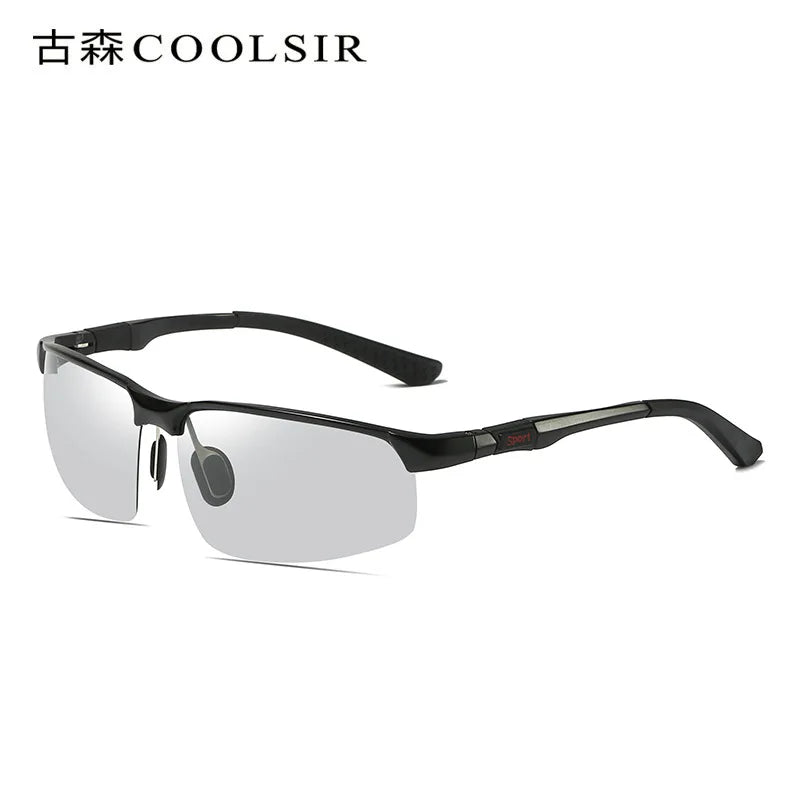 Men's aluminum magnesium sunglasses  driving color changing polarizer 3121