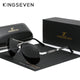 KINGSEVEN  Brand 2024 Aluminum magnesium Polarized Men Sunglasses Vintage Square Metal Frame Male Sun Glasses Driving