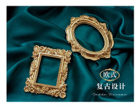INS Gold Silver Retro Photo Frame For Nail Art Jewelry Decoration Photography Prop Background Foto Wall Photographic Accessories