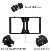 PULUZ Smartphone Vlogging Kit Video Recording Equipment with Tripod Fill Light Shutter for Camera Phone Youtube Set Vlogger KIT