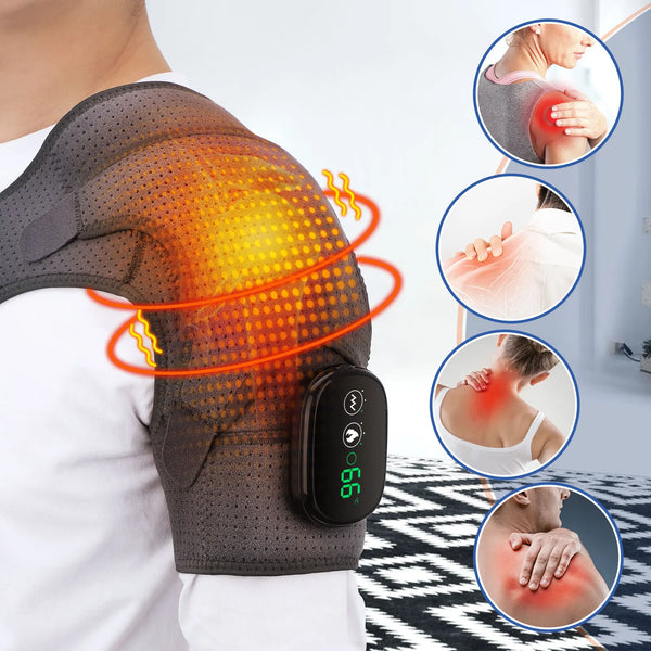 VIP Electric Shoulder Massager Heating Pad Vibration Massage Support Belt Shoulder Thermal  Brace