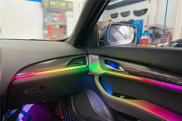 LED Symphony High Quality Car Interior Ambience Lamp LED 64 Color RGB Acrylic Optical Fiber Strip For Replacement