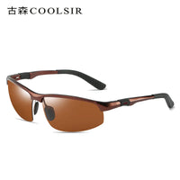 Men's aluminum magnesium sunglasses  driving color changing polarizer 3121