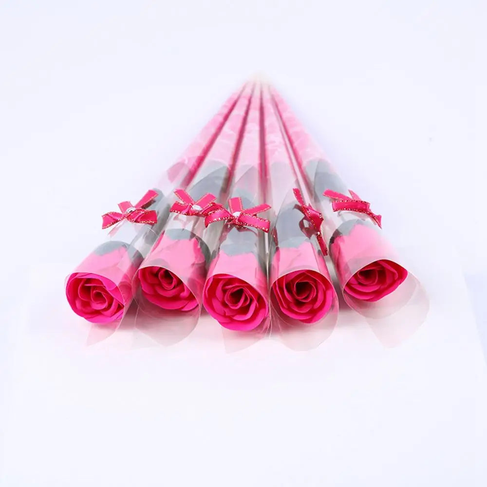 New Artificial Flower 10 Pcs Single Stem Artificial Rose Soap Made Flowers Decoration Valentine Gift