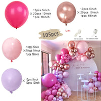 Macaron Pink Balloon Garland Arch Kit Kids Happy Birthday Metal Rose Gold Confetti Balloons Wedding Party Baby Shower Decoration