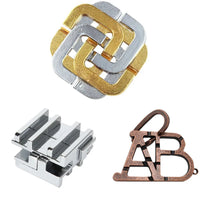 Metal Puzzle Brain Teaser 3PCS Set Casse Tete Difficile Rompecabezas IQ Test Mind Games Toys For Kids Adults Juegos De Ingenio