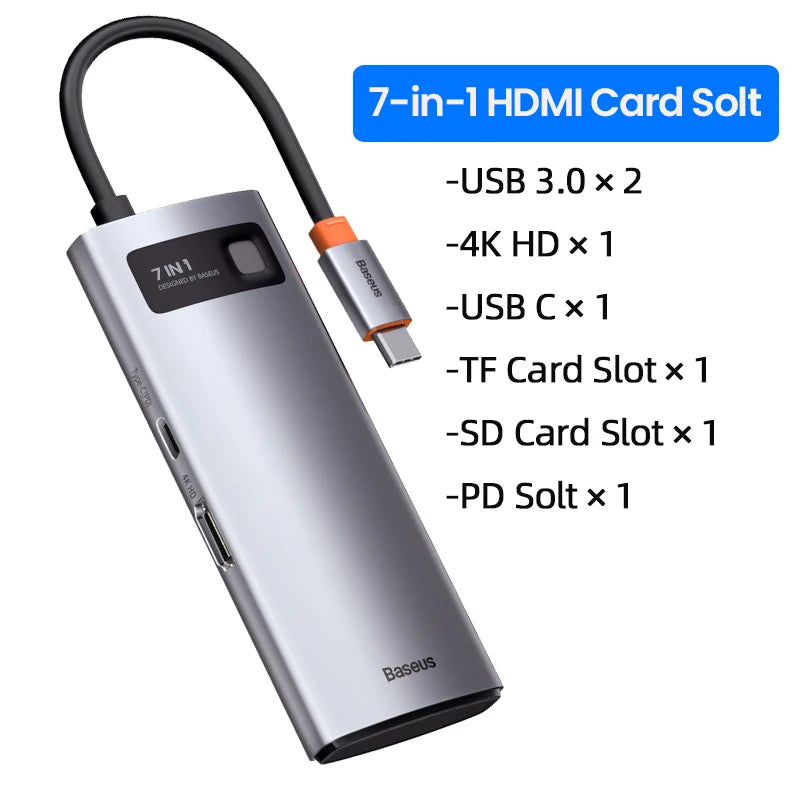 Baseus USB C HUB - USB 3 Type C Multi HUB