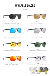 KDEAM Rimless Oval Men's Sunglasses Polarized TR90 Material Frame TAC Polarization Lense Soft Rubber Foot Cover
