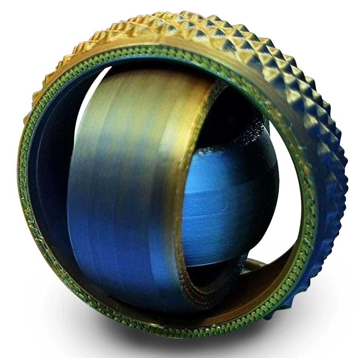 New 3D Printed Rotating Ball Toy O-Shaped Universal Fingertip Gyroscope Gravity Rotation Anxiety Relief Decompression Cool Toy