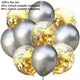 10/14pcs Mix Pink Rose Balloons Heart Star RoseGold Confetti Balloon Birthday Party Decorate Kids Adult Air Balls Wedding Globos