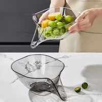 Multifunctional Fruit Vegetables Draining Bowl Drain Basket Kitchen Sink Drain Basket For Washing Fruit Salad Home Kitchen