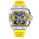 Luxury Brand Tonneau Watch for Men Classic Stainless Steel Chronograph Quartz Watches Fashion Sport Waterproof Reloj Hombre Gift