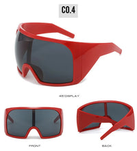 Oversized Punk Shield Sunglasses Women Men Big Frame 2025 Luxury Brand Steampunk Mask Sun Glasses For Ladies Sports Goggle UV400
