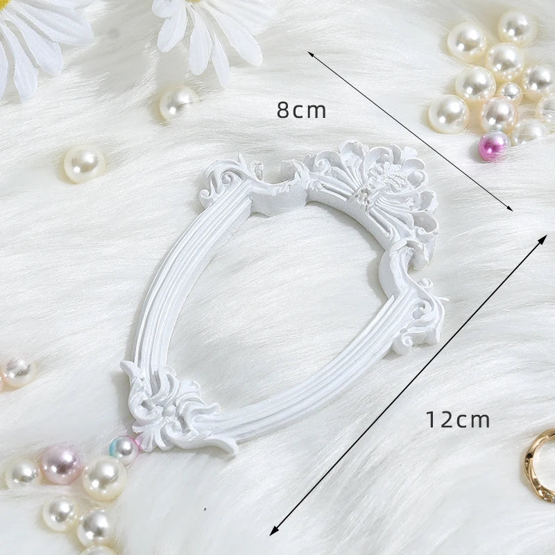 INS Gold Silver Retro Photo Frame For Nail Art Jewelry Decoration Photography Prop Background Foto Wall Photographic Accessories