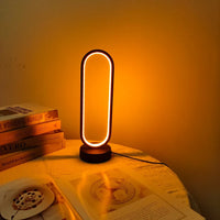 Bedroom Ring Lamp - Three-color Dimming Bedside LED Night Light