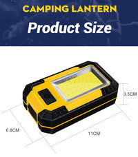 Portable Working Light COB High Bright Flashlight 3Lighting Modes Outdoor Waterproof Camping Fishing Multifunctional Tool Torch