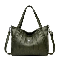 Luxury Soft Leather Handbag Women's New Casual Tote Bag Designer Ladies Large Shoulder Crossbody Handle Sac for Female Patchwork