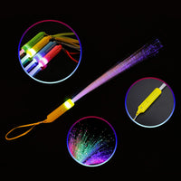 LED Light Up Fiber Optic Wands Glow Sticks Flashing Concerts Rave Colorful Flashing Concert with Strap LED Light Up Shows Toys