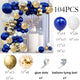 Navy Blue Balloons Garland White Sliver Confetti Latex Ballon Arch Kit Wedding Anniversary Birthday Party Baby Shower Decoration
