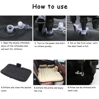 1 Set Universal Car Travel Inflatable Bed 80x130cm Auto Back Seat Trunk Mattress Air Bed Pillow For Travel Camping Family Outing