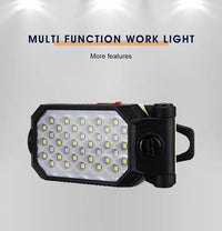Multi-function Work Light Floodlight Glare Flashlight Built-in Battery Magnetic Suction Power Display Car Repair Emergency Lamps