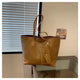Large-capacity women's bags in Europe and the United States retro shoulder bag classic letters PU commuter handbags women