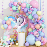Rainbow Unicorn Balloons Garland Arch Kit Unicorn Birthday Party Decor Kids Wedding Birthday Supplies Baby Shower Latex Balloons