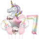Rainbow Unicorn Balloon 40inch Foil Balloon Unicorn Theme Suitable for Birthday Shower Party Balloon Supplies