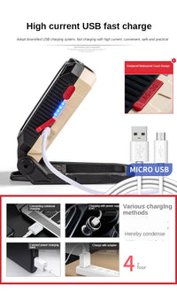 Multi-function Work Light Floodlight Glare Flashlight Built-in Battery Magnetic Suction Power Display Car Repair Emergency Lamps