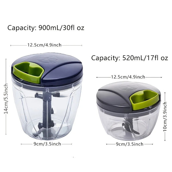 1 vegetable cutting machine, multifunctional garlic grinder, vegetable and fruit chopper, manual grinder, kitchen tool