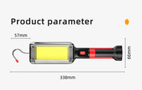 Led Work Light COB Floodlight 8000LM Rechargeable Lamp Use 2*18650 Battery Led Portable Magnetic Light Hook Clip Waterproof