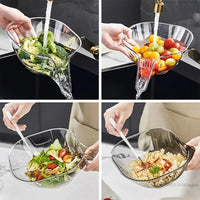 Multifunctional Fruit Vegetables Draining Bowl Drain Basket Kitchen Sink Drain Basket For Washing Fruit Salad Home Kitchen