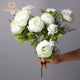 WQNJIN 13 Heads Peony Silk Artificial Flowers Vintage Bouquet Peonies Flowers for Home Table Centerpieces Wedding Decoration