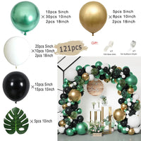 Jungle Safari Green Balloon Garland Arch Kit Kids Birthday Party Supplies Deer Pattern Gold Latex Ballons Baby Shower Decoration
