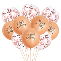 10/20pcs 12inch Happy Birthday Printed Pattern Metallic Ballons Helium Latex Balloon Chrome Metal Globos Birthday Party Decorati