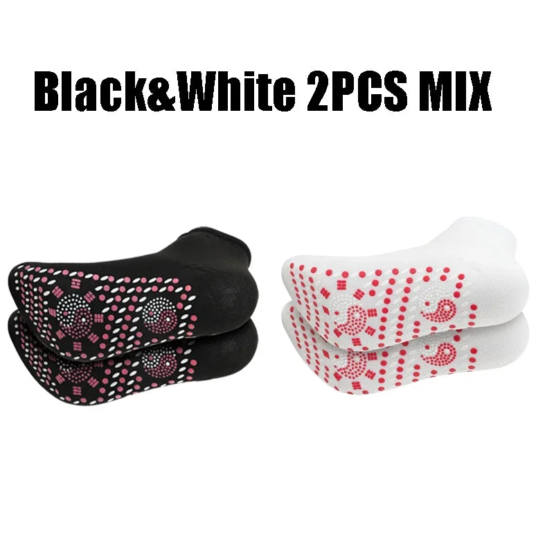 1/5pairs Tourmaline Self-Heating Socks Winter Warm Thermal Health Care Socks Slimming Health Short Sock Magnetic Therapy Sock