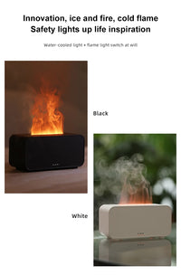 New Simulation Flame Aromatherapy Machine Mini Air Humidifier LED Colorful Light Timer Humidifier Home Perfume Diffuser