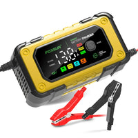 NEW FOXSUR Universal Repair Car Battery Charger 12V 7A Intelligent Repair Motorcycle Charger for lead Acid LiFePO4 Battery