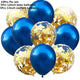 10/14pcs Mix Pink Rose Balloons Heart Star RoseGold Confetti Balloon Birthday Party Decorate Kids Adult Air Balls Wedding Globos