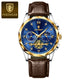 POEDAGAR Luxury Watch for Man Sports Leather Men Quartz Watch Waterproof Luminous Chronograph Men's Watches Male Clock Reloj+box