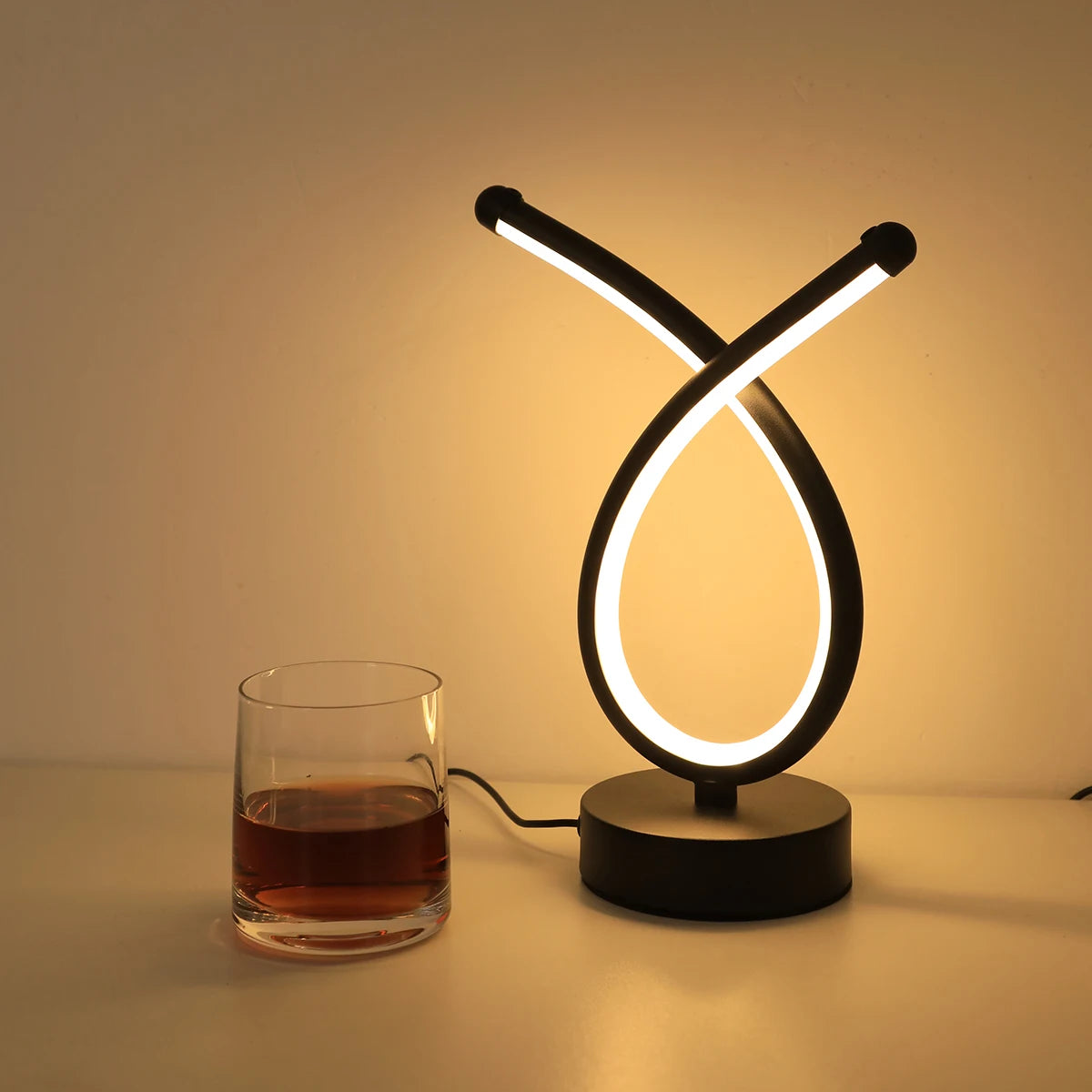 Creative LED line desk lamp for home lighting, decoration, night light